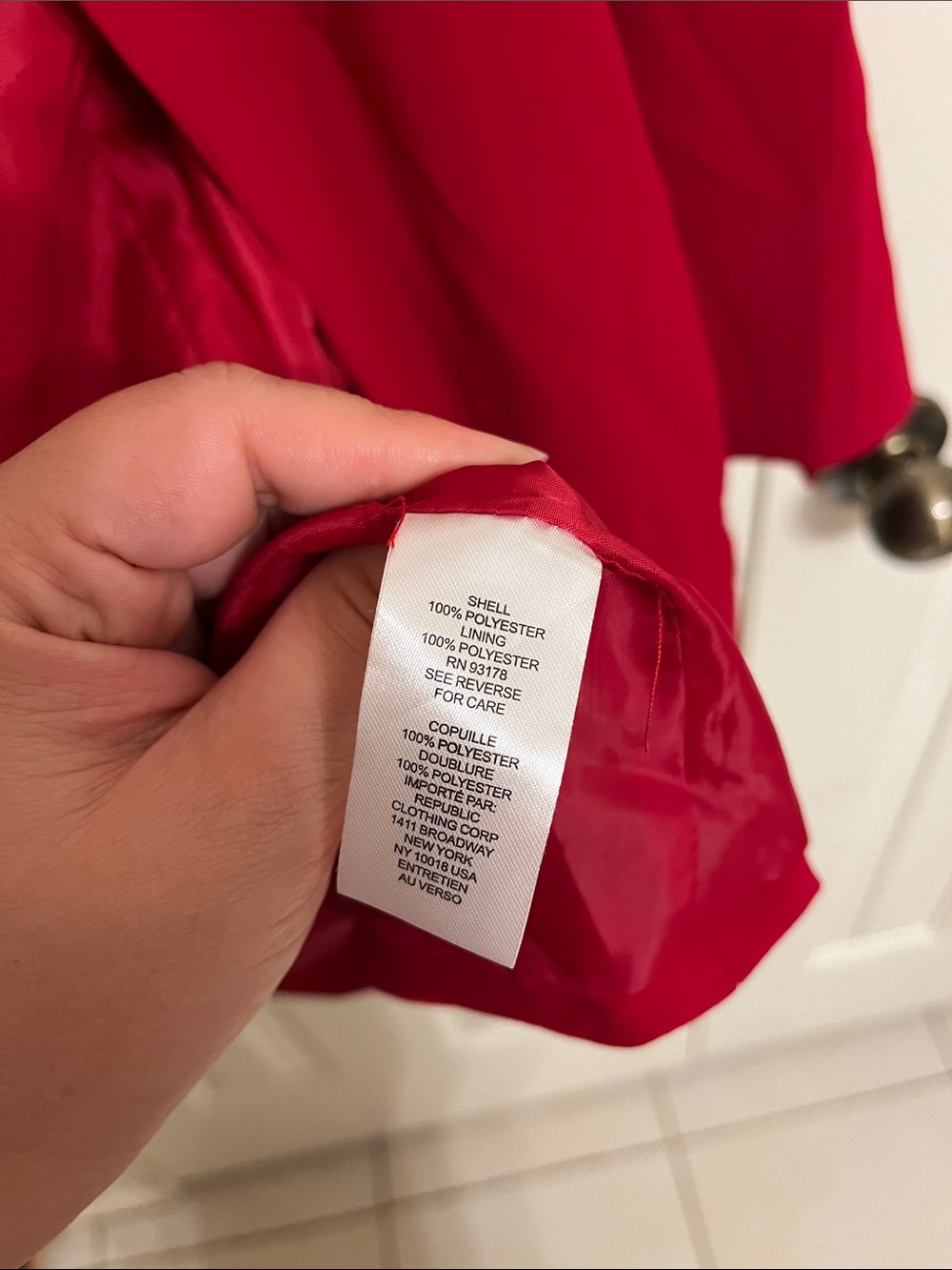 Tahari Vibrant Red Open-Front Blazer Jacket - Picture 3 of 9